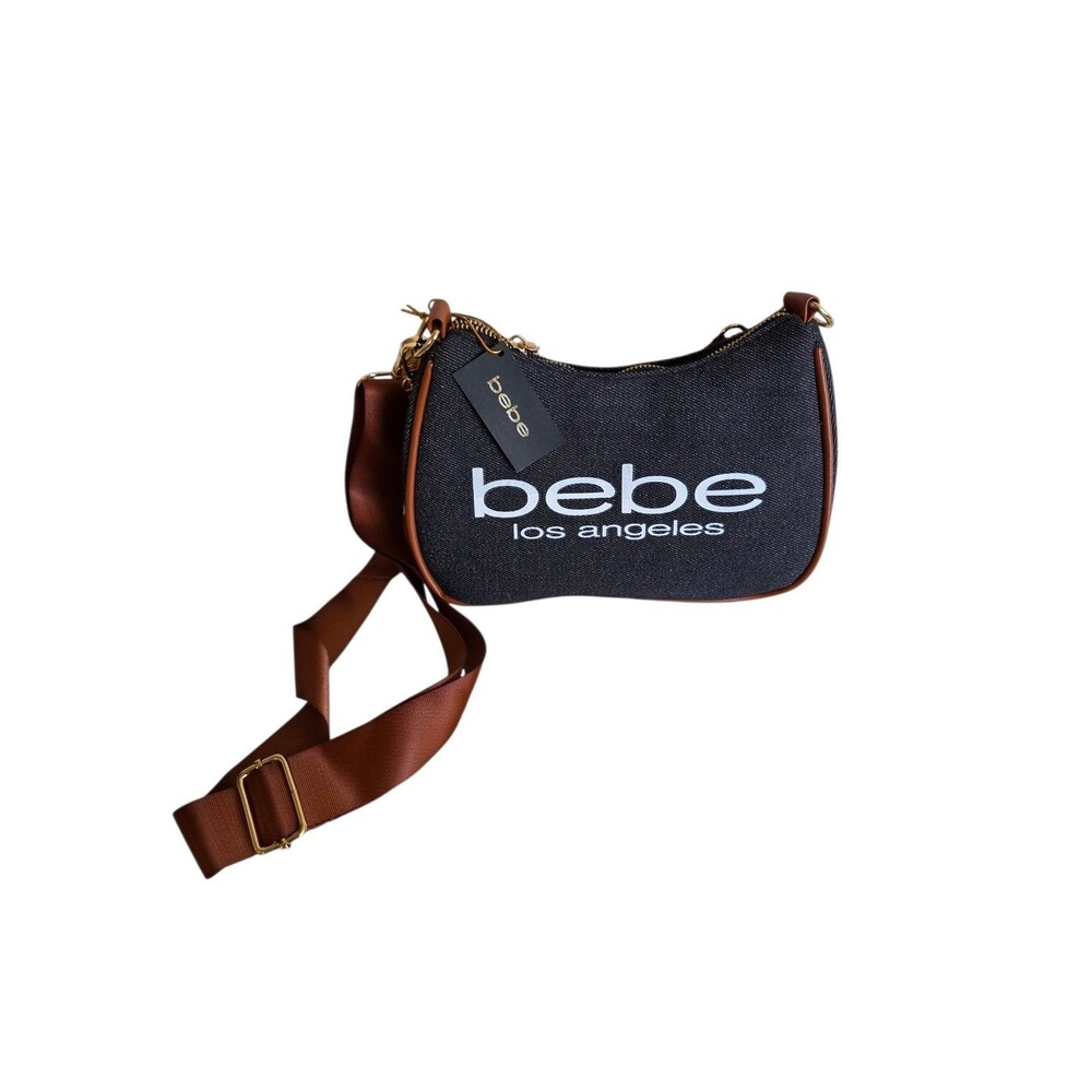 New With Tag Bebe Los Angeles Rian Denim Crossbody Bag w/Coin Purse